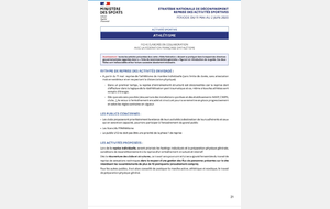 Stratégie nationale de déconfinement Athlétisme 1