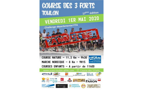 Annulation de la course des 3 forts 2020