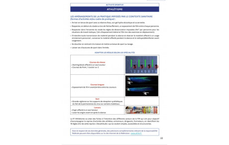 Stratégie nationale de déconfinement Athlétisme 2