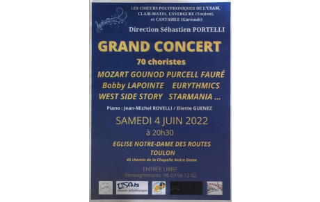 Grand concert le 4 juin 2022 avec la championne de France de marche nordique